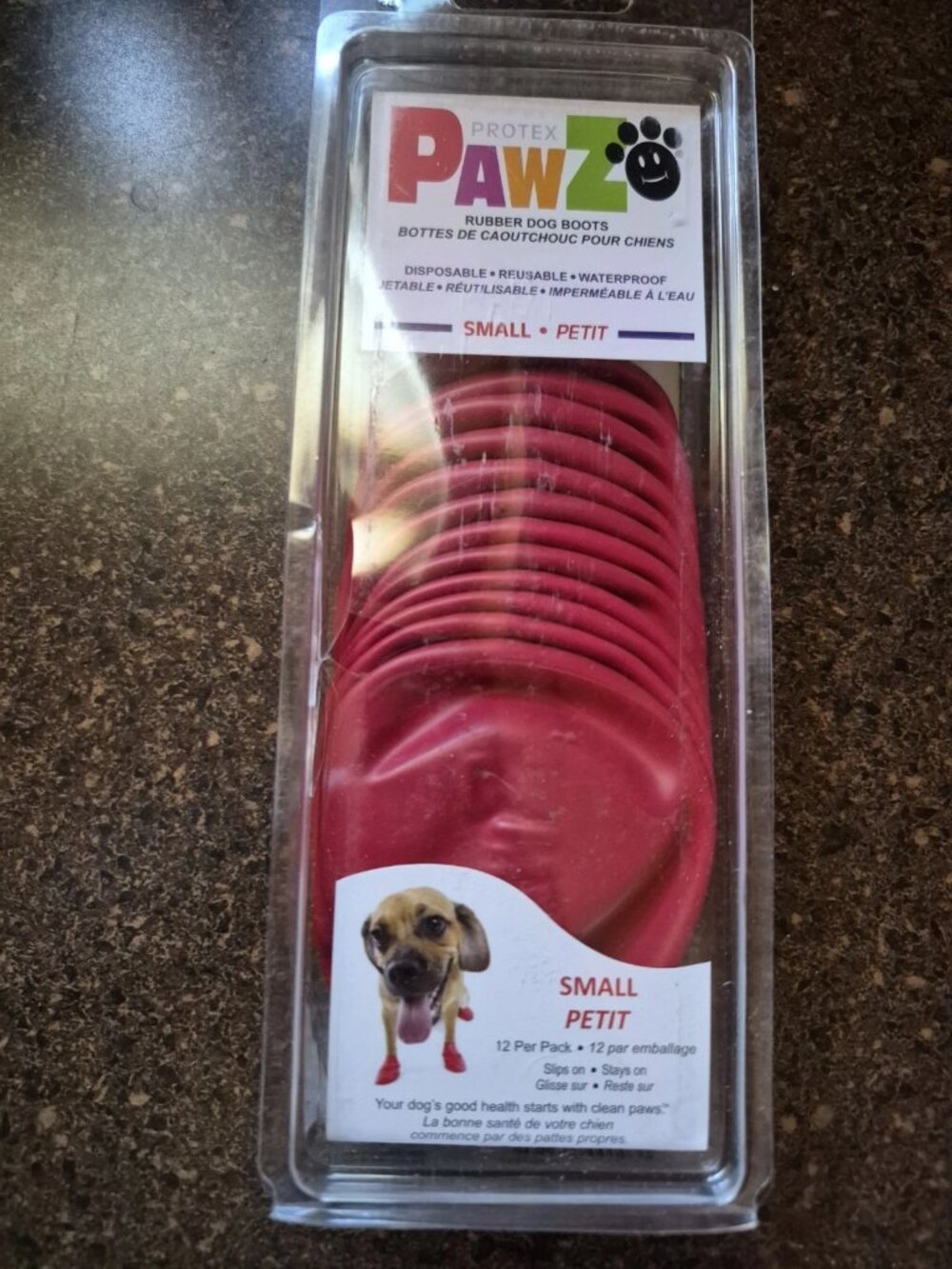 Pawz Rubber Dog Boots - Small Red 12 per pack